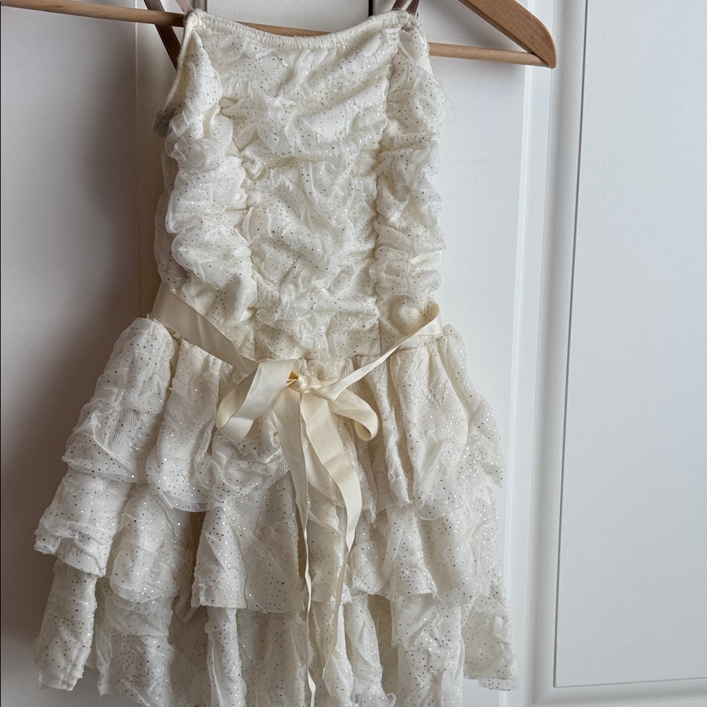 White Ruffled Ballet Dress - Picture 2 of 5